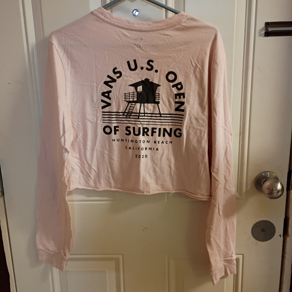 2/$10 Vans Light Pink Graphic Crop Top Size Large - Picture 5 of 7